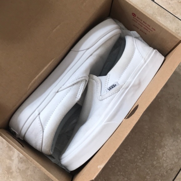 Vans Shoes - True White Slip On Vans